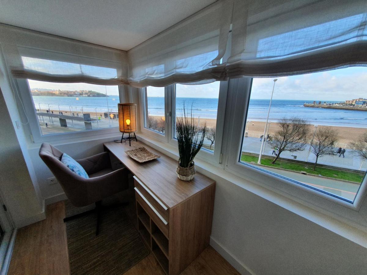 Playa 12 - El Lujo De Estar En 1ª Linea De Playa - Vut-4043-As Apartman Gijón Kültér fotó