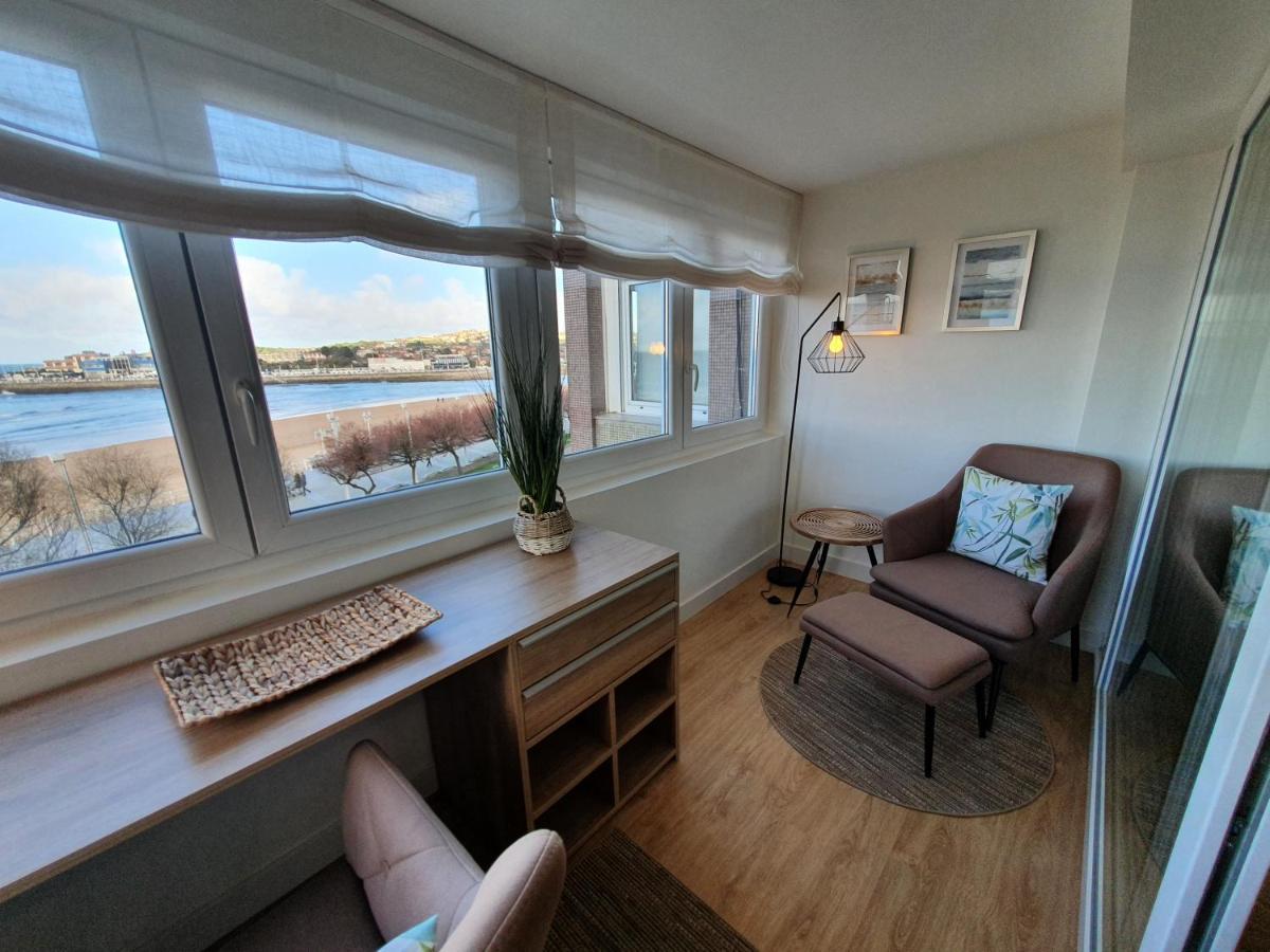 Playa 12 - El Lujo De Estar En 1ª Linea De Playa - Vut-4043-As Apartman Gijón Kültér fotó